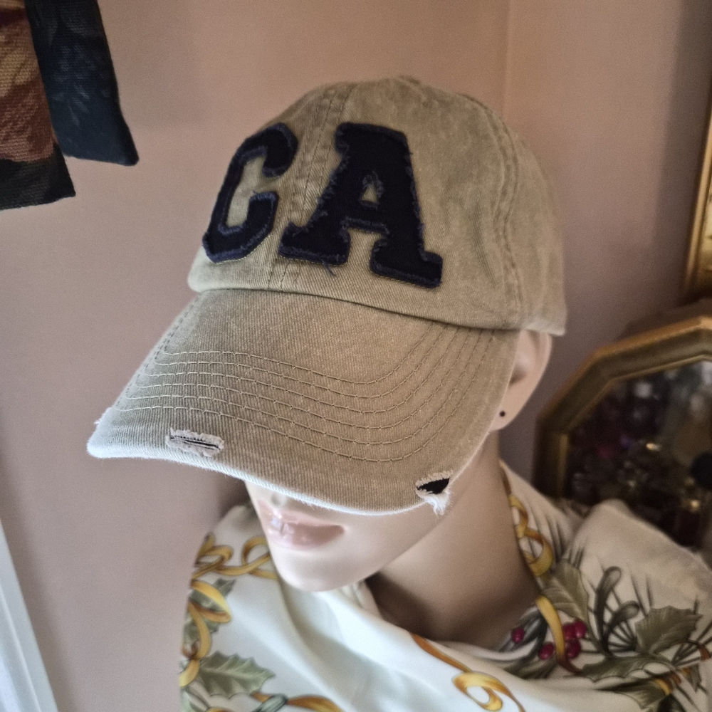 Robin Ruth Khaki Distressed California Baseball Hat